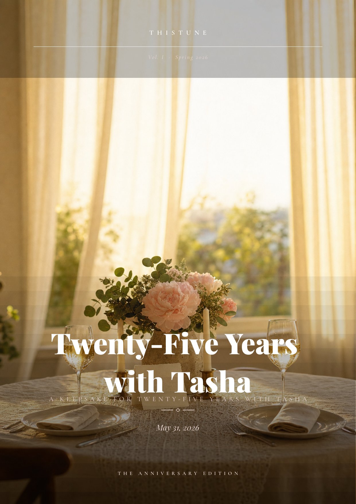 Anniversary keepsake cover