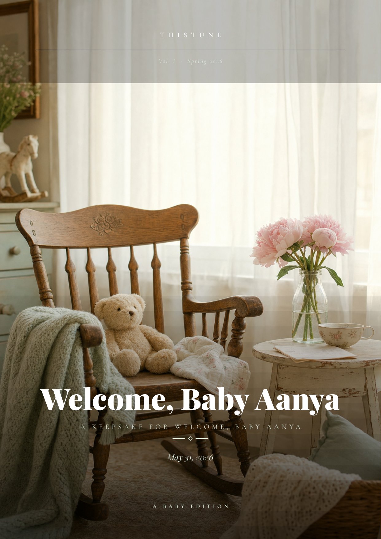 New Baby keepsake cover