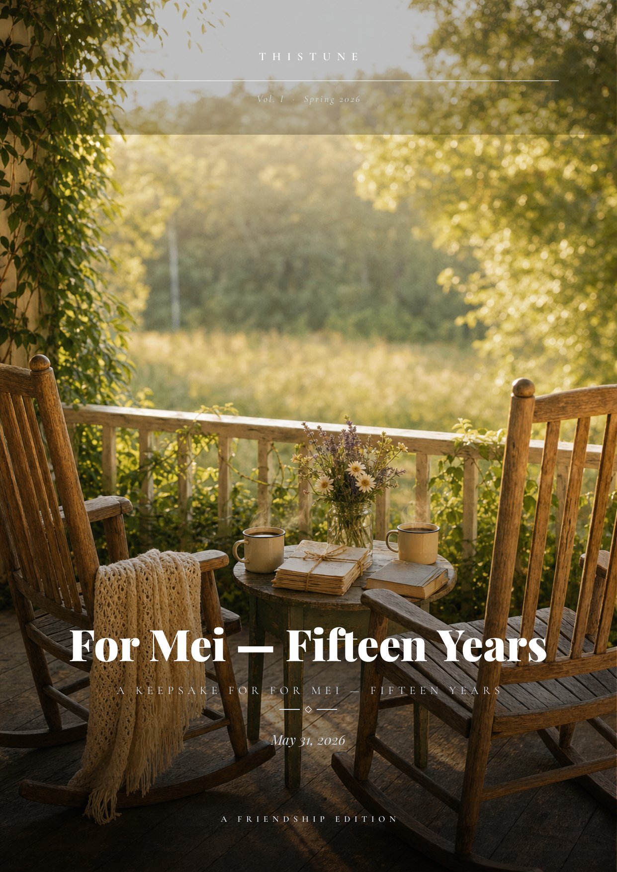 Friendship keepsake cover