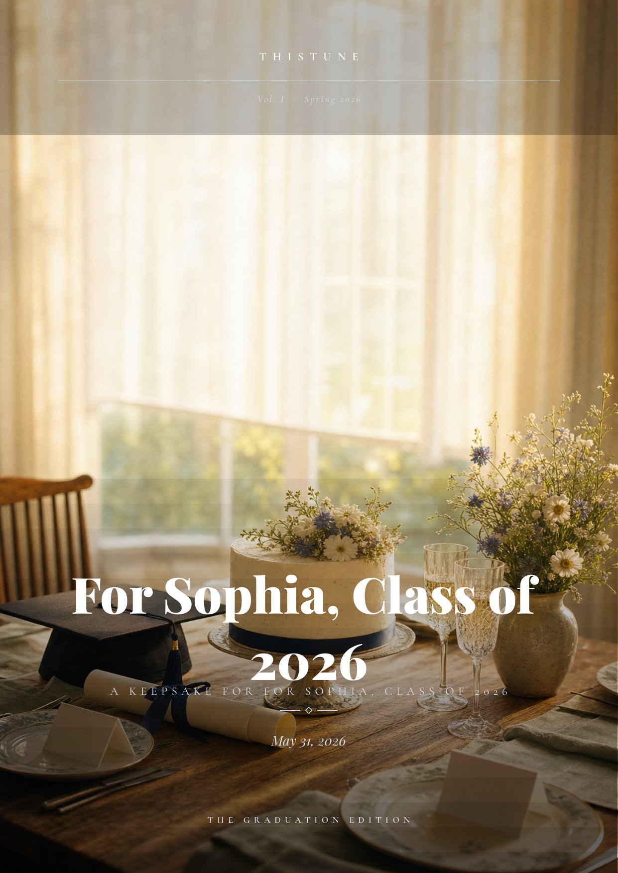 Graduation keepsake cover