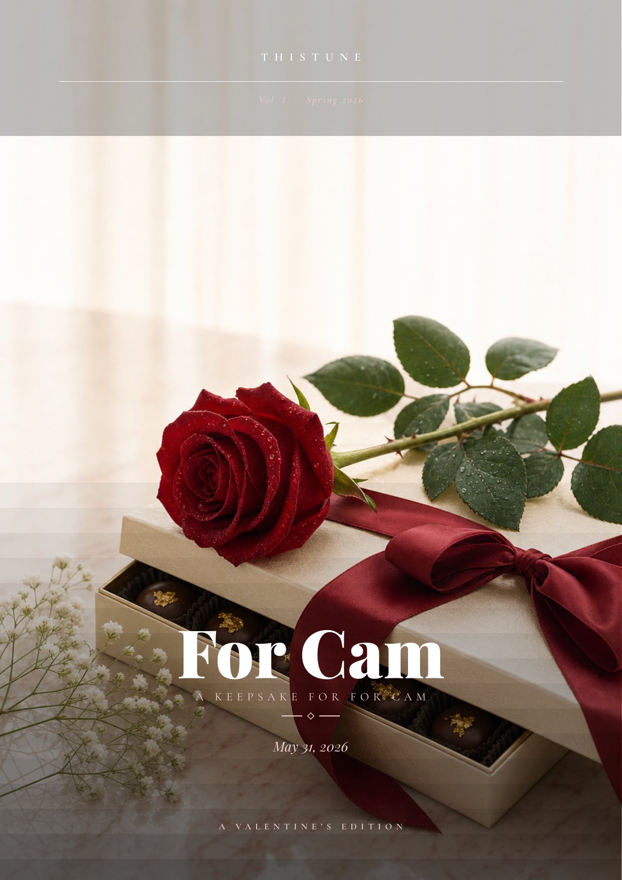 Valentine&rsquo;s Day keepsake cover