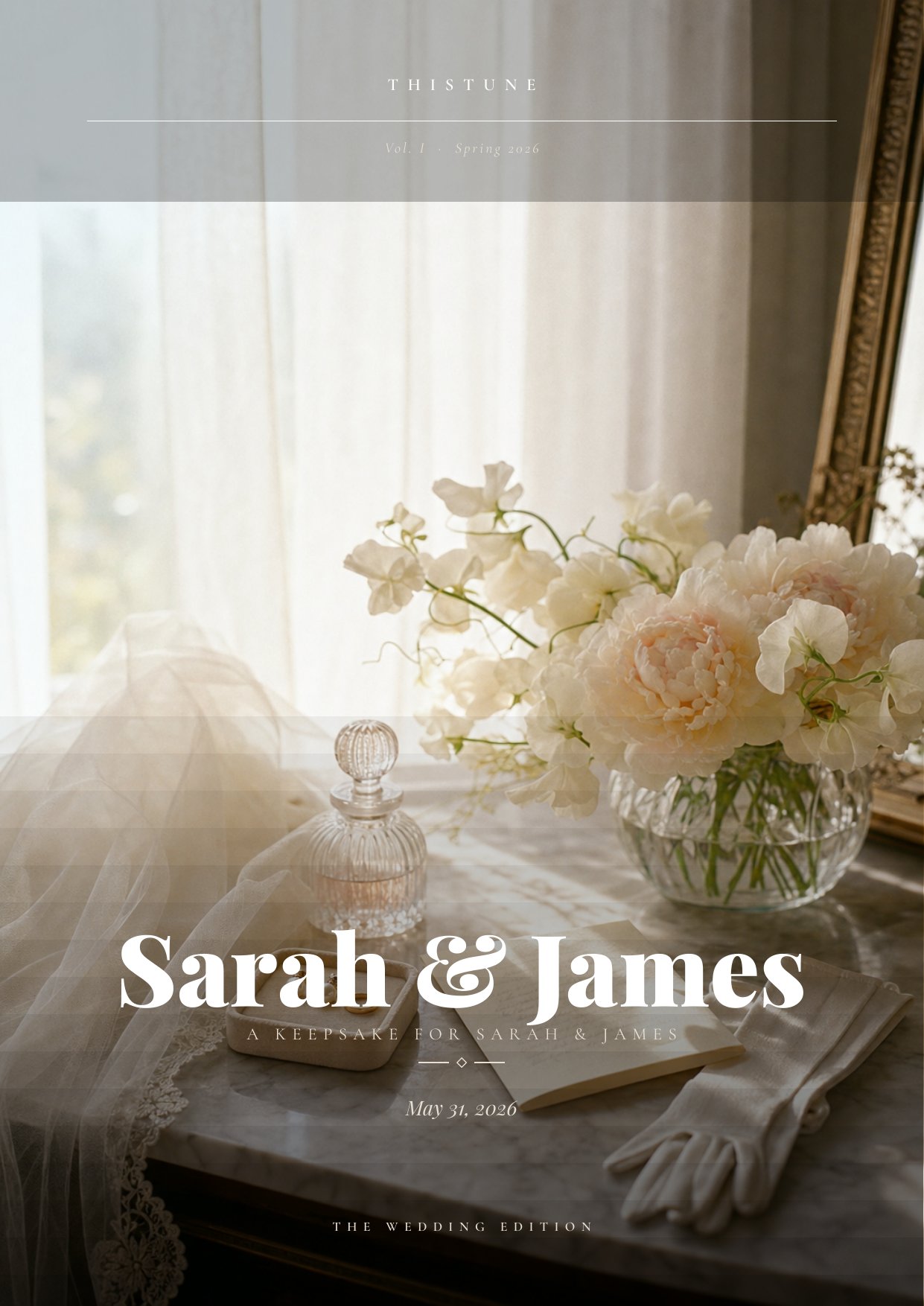 Wedding keepsake cover